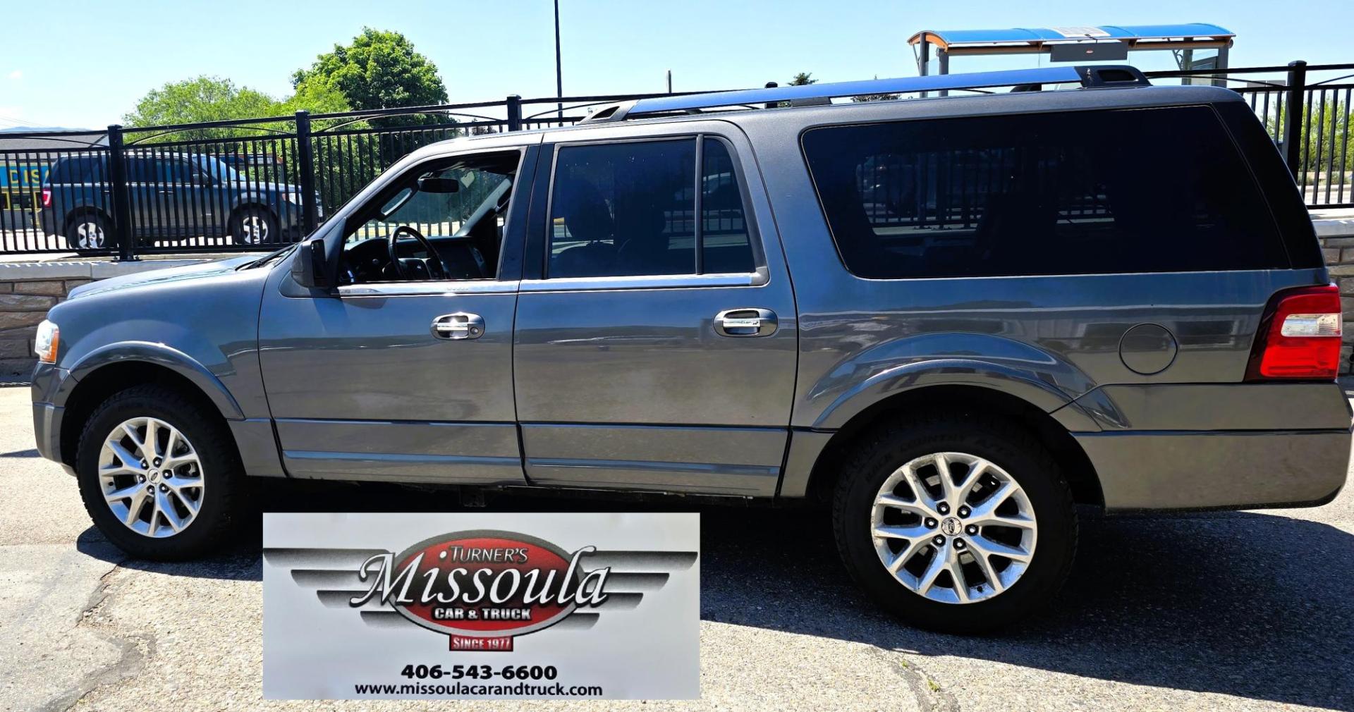 2015 Grey /Black Ford Expedition EL Limited 4WD (1FMJK2AT1FE) with an 3.5L V6 DOHC 24V FFV engine, 6-Speed Automatic transmission, located at 450 N Russell, Missoula, MT, 59801, (406) 543-6600, 46.874496, -114.017433 - This is a Whole Lot of Vehicle for the Money. 3.5L V8 Engine with enough Snort to move in a hurry. 3rd Row Seating. Front Seats are Heated and Cooled. Middle Bucket Seats are also heated. Front and Rear Climate Control. Power Sunroof. AM FM CD Player with Bluetooth. Remote Start. Towing. Built In Tr - Photo#8