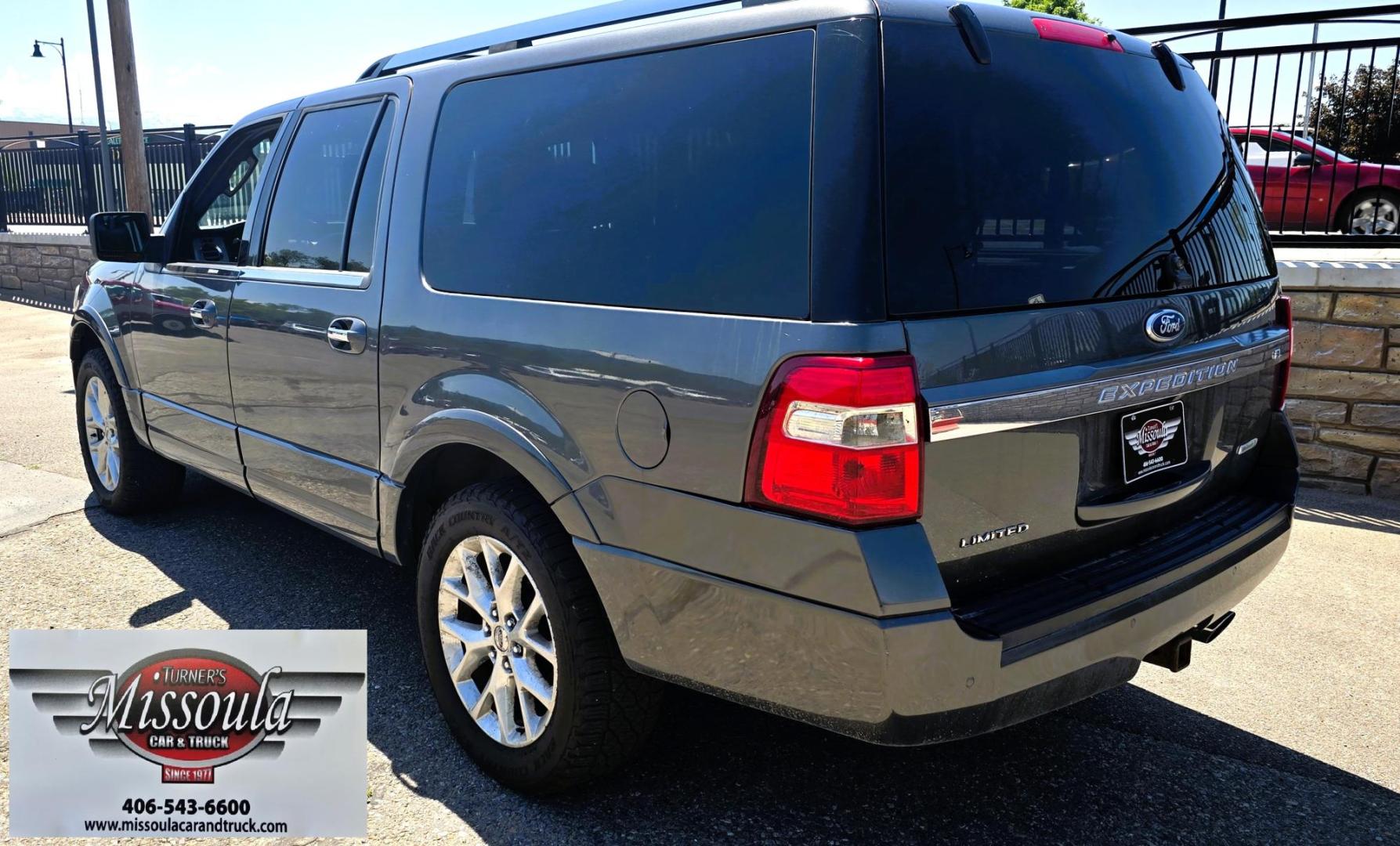 2015 Grey /Black Ford Expedition EL Limited 4WD (1FMJK2AT1FE) with an 3.5L V6 DOHC 24V FFV engine, 6-Speed Automatic transmission, located at 450 N Russell, Missoula, MT, 59801, (406) 543-6600, 46.874496, -114.017433 - This is a Whole Lot of Vehicle for the Money. 3.5L V8 Engine with enough Snort to move in a hurry. 3rd Row Seating. Front Seats are Heated and Cooled. Middle Bucket Seats are also heated. Front and Rear Climate Control. Power Sunroof. AM FM CD Player with Bluetooth. Remote Start. Towing. Built In Tr - Photo#9