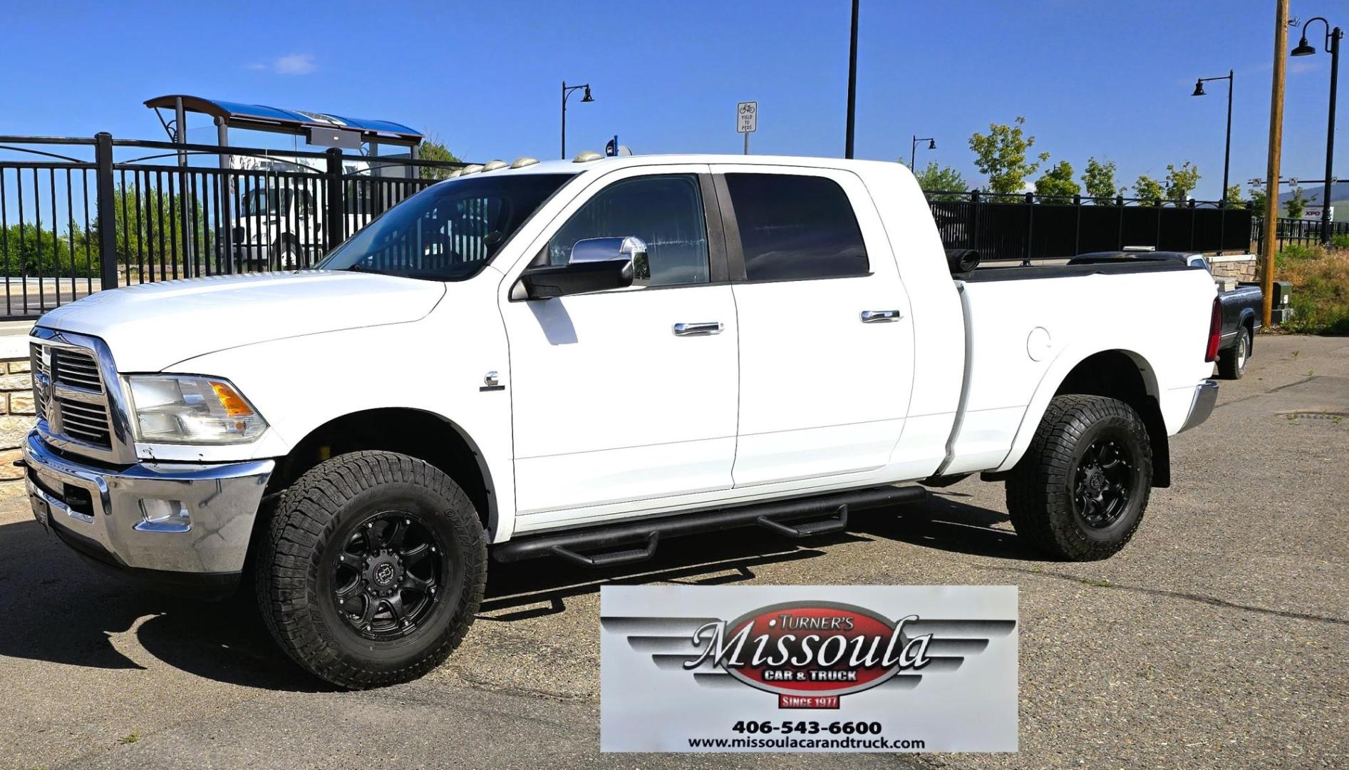 2012 White /Black Dodge Ram 3500 Laramie Longhorn Edition Mega Cab 4WD (3C63D3NL9CG) with an 6.7L L6 OHV 24V TURBO DIESEL engine, 6-Speed Automatic transmission, located at 450 N Russell, Missoula, MT, 59801, (406) 543-6600, 46.874496, -114.017433 - Another Beast of a Truck with Many Upgrades. 6.7L Cummins Diesel Engine. 6 Speed Automatic Transmission. 4WD. Front and Rear Heated Seats. Power Memory Front Seats, Cooled Front Seats. Heated Steering Wheel. AM FM CD Player. Bluetooth Audio and Phones. Front and Rear Climate Control. Backup Camera. - Photo#3