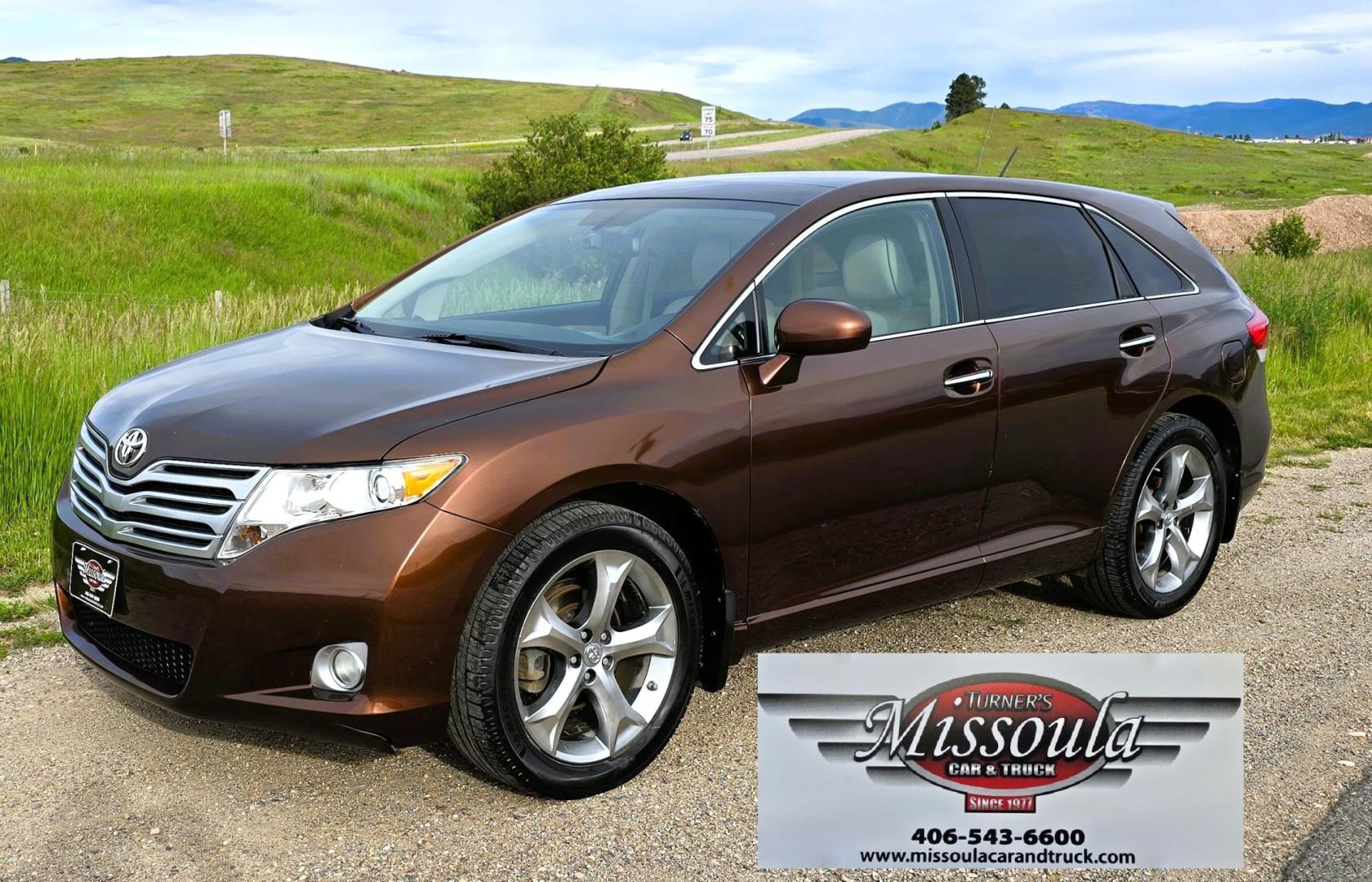 2011 Brown /White Toyota Venza AWD V6 (4T3BK3BB5BU) with an 3.5L V6 DOHC 24V engine, 6-Speed Automatic transmission, located at 450 N Russell, Missoula, MT, 59801, (406) 543-6600, 46.874496, -114.017433 - Beautiful Brown AWD Toyota SUV. Reliable 3.5L V6 Engine. 6 Speed Automatic Transmission. Nice Leather Interior. Heated Front Seats. Panoramic Sun Roof. Multi-Zone Climate Control. Air Conditioning. Cruise Control Tilt Wheel. Power Windows and Locks. AM FM SAT CD Player. Navigation. Bluetooth Audio - Photo#1