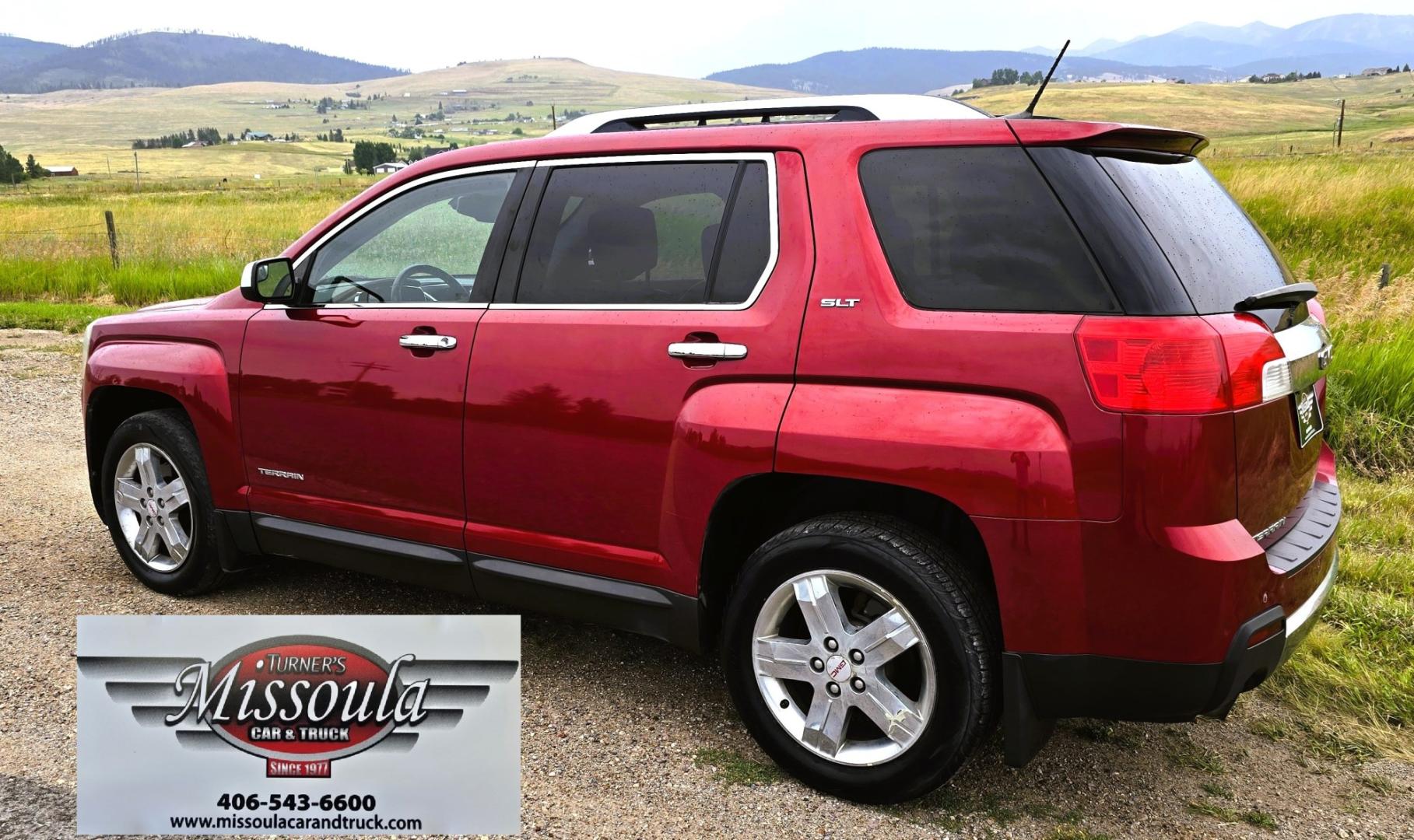 2013 Maroon /Black GMC Terrain SLT2 AWD (2GKFLXE37D6) with an 3.6L V6 DOHC 24V engine, 6A transmission, located at 450 N Russell, Missoula, MT, 59801, (406) 543-6600, 46.874496, -114.017433 - Sharp AWD SUV. Loaded with Features. Solid 3.6L V6 Engine. 6 Speed Automatic Transmission. Sunroof. Heated Front Seats. Power Drivers Seat. Lane Departure Alert. Collision Alert. AM FM XM CD Player. Bluetooth Audio and Phone Connection. Backup Camera. Power Liftgate. Air. Cruise. Tilt. Power Windows- Photo#2