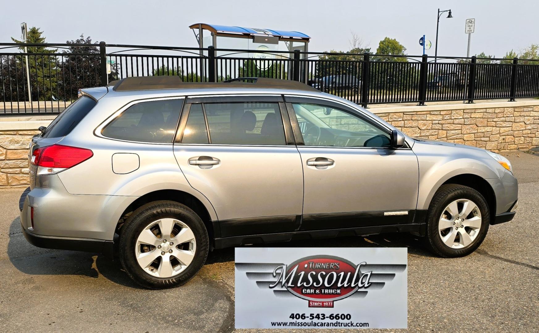 2011 Silver /Gray Subaru Outback 2.5i Premium (4S4BRBGC5B3) with an 2.5L H4 DOHC 16V engine, CVT transmission, located at 450 N Russell, Missoula, MT, 59801, (406) 543-6600, 46.874496, -114.017433 - Clean Two Owner AWD SUV with a Timing Belt that was replaced 30k Miles Ago. 2.5L H4 Engine. Automatic Transmission. Power Sunroof. Heated Front Seats. Power Drivers Seat. Power Windows and Locks. AM FM CD Player. Roof Rack. Clean Title and Carfax. We Finance through local Credit Unions. We do NOT- Photo#1