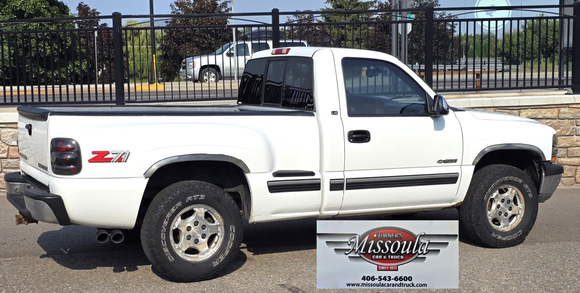 1999 White /Gray Chevrolet Silverado 1500 LS Regular Cab Short Box Stepside (1GCEK14TXXZ) with an 5.3L V8 OHV 16V engine, Automatic transmission, located at 450 N Russell, Missoula, MT, 59801, (406) 543-6600, 46.874496, -114.017433 - Here's a Very Rare Bird. 1/2 Ton Chevy 4WD Short Box Single Cab Stepside, or a Shorty in the 'Car World. 5.3L V8 Engine. Automatic Transmission. Power Windows. Air Conditioning. AM FM CD Player. Set up for Towing. Because of the age, our lenders do not offer financing on this vehicle.- Photo#0