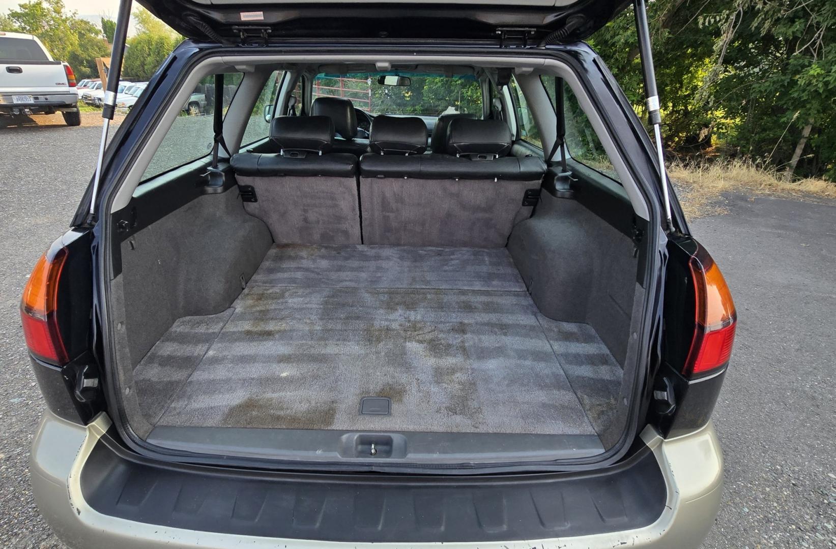 2001 Black /Black Subaru Outback Limited Wagon (4S3BH686717) with an 2.5L H4 SOHC 16V engine, 4A OD transmission, located at 450 N Russell, Missoula, MT, 59801, (406) 543-6600, 46.874496, -114.017433 - Reliable AWD Suby that runs amazing. 2.5L H4 Engine. Automatic Transmission. Sunroof. Air. Cruise. Tilt. Power Windows and Locks. Tires are in Excellent Condition. Paint is a little rough. Clean Title and Carfax. Because of the age, our lenders do NOT offer financing on this vehicle- Photo#15