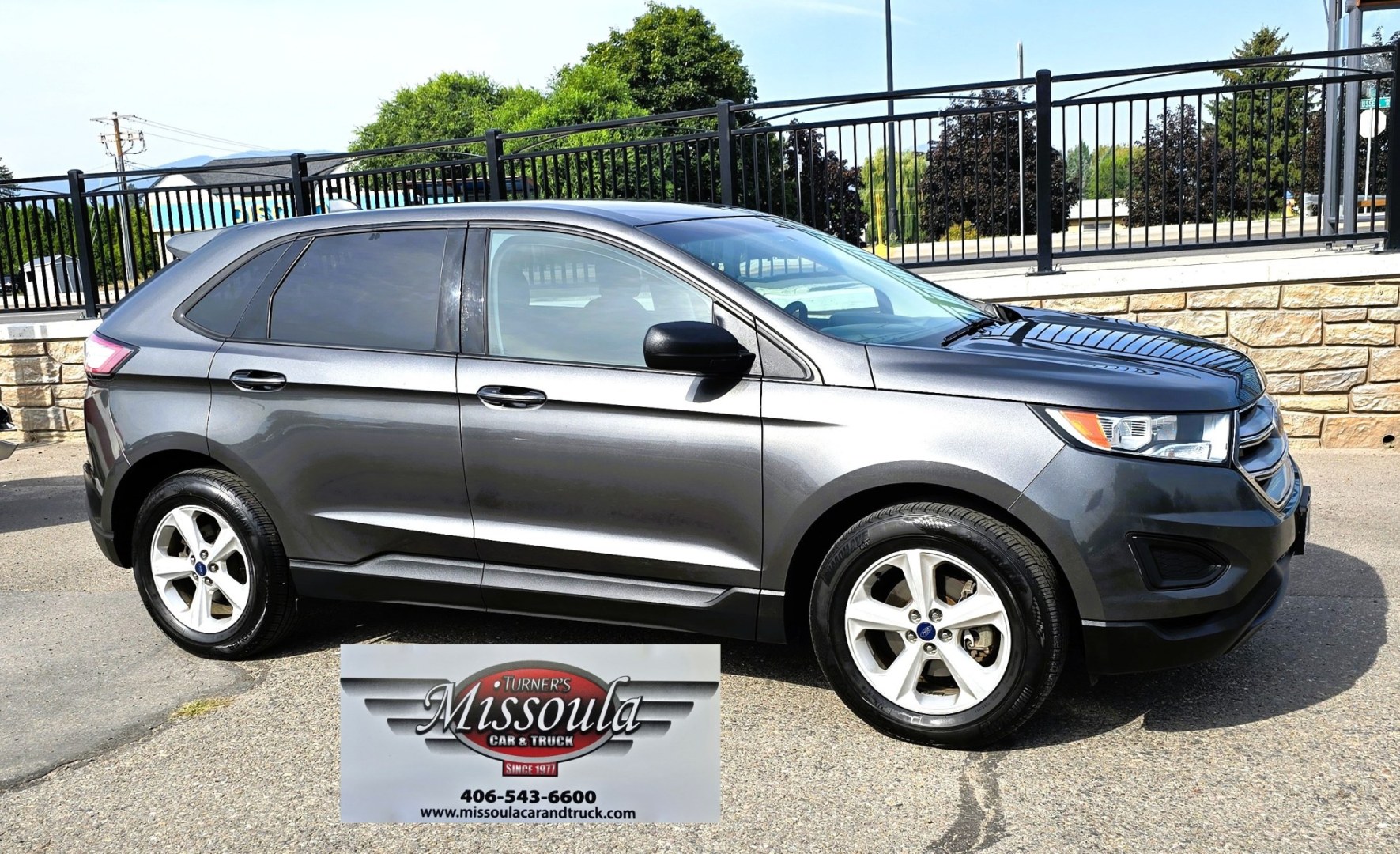 2015 Grey /Gray Ford Edge SE FWD (2FMTK3G92FB) with an 2.0L L4 DOHC 16V engine, 6A transmission, located at 450 N Russell, Missoula, MT, 59801, (406) 543-6600, 46.874496, -114.017433 - Clean Front Wheel Drive SUV with Good Miles for it's age. 2.0L I4 Engine. 6 Speed Automatic Transmission. Air Conditioning. Cruise Control. Power Windows and Locks. Backup Camera. AM FM CD Player with Bluetooth and Microsoft Sync. Clean Title and Carfax.- Photo#3