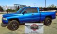 2001 Blue /Gray Dodge Ram 1500 Quad Cab short Bed 4WD (3B7HF13Z21G) with an 5.9L V8 OHV 16V engine, Automatic transmission, located at 450 N Russell, Missoula, MT, 59801, (406) 543-6600, 46.874496, -114.017433 - Nice Shiny Blue 4x4 Dodge with a 360 V8 (5.9L) Automatic Transmission. Nice Fuel Brand Wheels. Air Conditioning. Power Windows and Locks. Cruise Control. Clean Interior. Runs and Drives Great. Ready for you to Chrome Out or leave the way she looks, which is Fantastic.- Photo#1