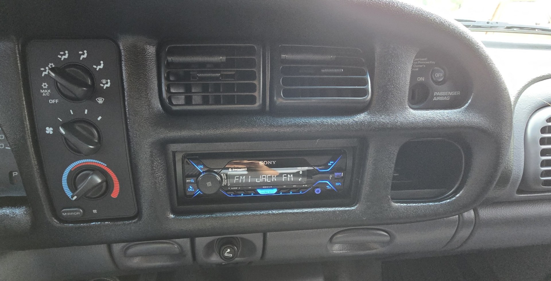 2001 Blue /Gray Dodge Ram 1500 Quad Cab short Bed 4WD (3B7HF13Z21G) with an 5.9L V8 OHV 16V engine, Automatic transmission, located at 450 N Russell, Missoula, MT, 59801, (406) 543-6600, 46.874496, -114.017433 - Nice Shiny Blue 4x4 Dodge with a 360 V8 (5.9L) Automatic Transmission. Nice Fuel Brand Wheels. Air Conditioning. Power Windows and Locks. Cruise Control. Clean Interior. Runs and Drives Great. Ready for you to Chrome Out or leave the way she looks, which is Fantastic.- Photo#11