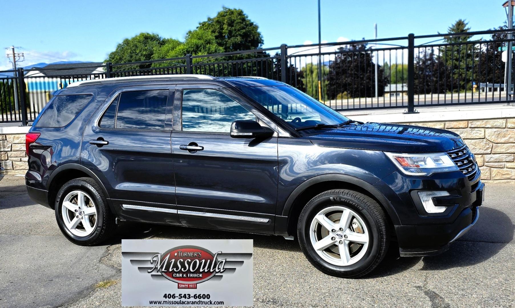 2017 Grey /Black Ford Explorer XLT 4WD (1FM5K8DH4HG) with an 2.3L L4 DOHC 16V engine, 6A transmission, located at 450 N Russell, Missoula, MT, 59801, (406) 543-6600, 46.874496, -114.017433 - Another Sturdy AWD SUV from Missoula Car and Truck. Economical 2.3L I4 Engine. 6 Speed Automatic Transmission. Third Row Seats. Front and Rear Climate Control. Air. Cruise. Tilt. Power Windows and Locks. AM FM XM CD Player. Bluetooth Audio and Phone Connection. Backup Camera. Two Owner. Clean Title- Photo#5