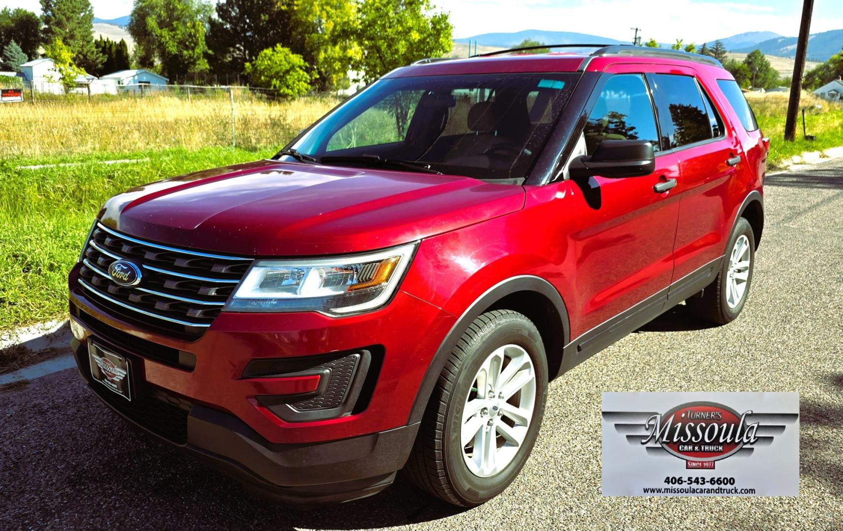 2016 Red /Tan Ford Explorer Base 4WD (1FM5K8B86GG) with an 3.5L V6 DOHC 24V engine, 6A transmission, located at 450 N Russell, Missoula, MT, 59801, (406) 543-6600, 46.874496, -114.017433 - Another Sturdy AWD SUV Ford Explorer. Excellent Miles for it's age. 3.5L V6 Engine. Automatic Transmission. Air Conditioning. Bluetooth Wireless. AM FM CD Player. Backup Camera. Two Owner. We Finance through local Credit Unions. We do NOT offer In House (Buy Here Pay Here) Financing.- Photo#6