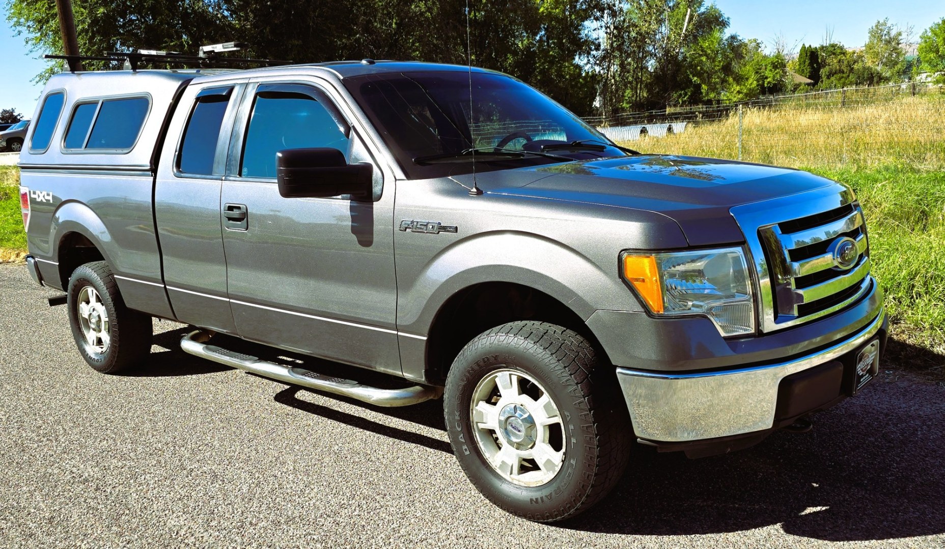 2012 Grey /Gray Ford F-150 XLT SuperCab 6.5-ft. Bed 4WD (1FTEX1EM3CF) with an 3.7L V6 DOHC 24V engine, 6-Speed Automatic transmission, located at 450 N Russell, Missoula, MT, 59801, (406) 543-6600, 46.874496, -114.017433 - 4WD Ford F-150 Pickup with Nice Matching Topper. 3.7L V6 Engine. 6 Speed Automatic Transmission. New Tires! Air Conditioning. AM FM CD Player with Bluetooth Phone Connectivity. Cruise Control. Seats 6. Rear Sliding Window. We Finance through local Credit Unions. We do NOT offer In House (Buy Her- Photo#2