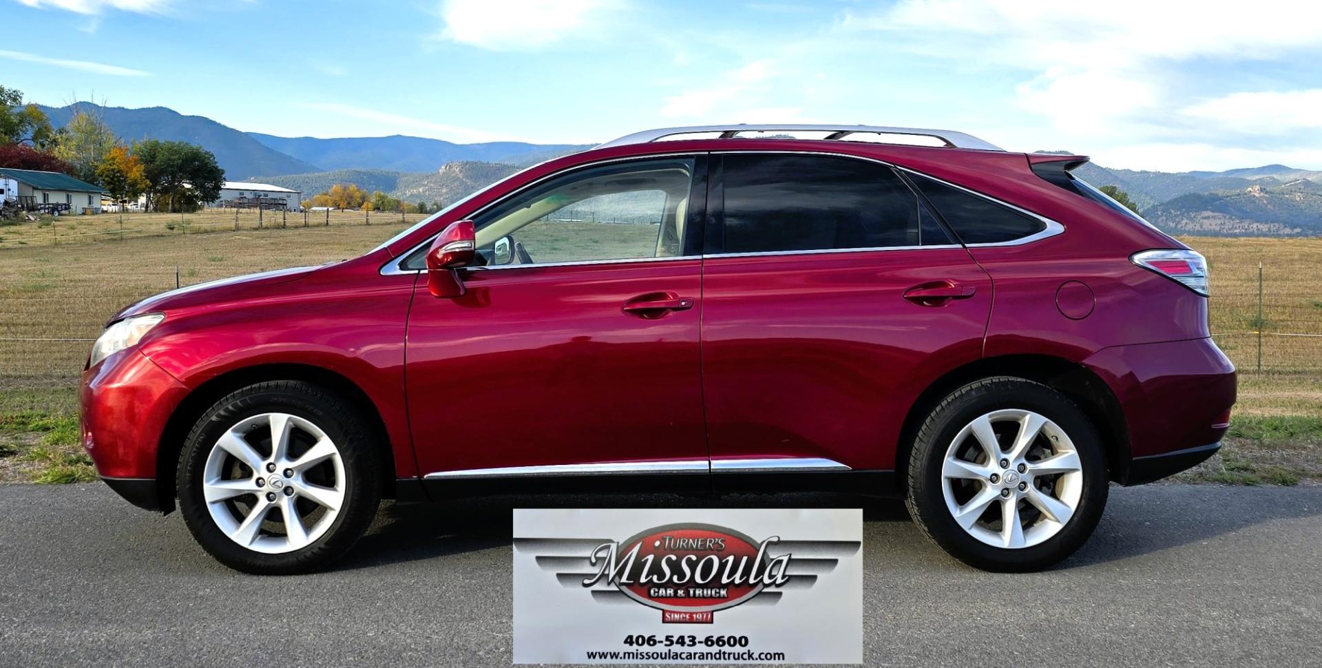 2010 Red /Gray Lexus RX 350 AWD (JTJBK1BA2A2) with an 3.5L V6 DOHC 24V engine, 5A transmission, located at 450 N Russell, Missoula, MT, 59801, (406) 543-6600, 46.874496, -114.017433- Photo#0