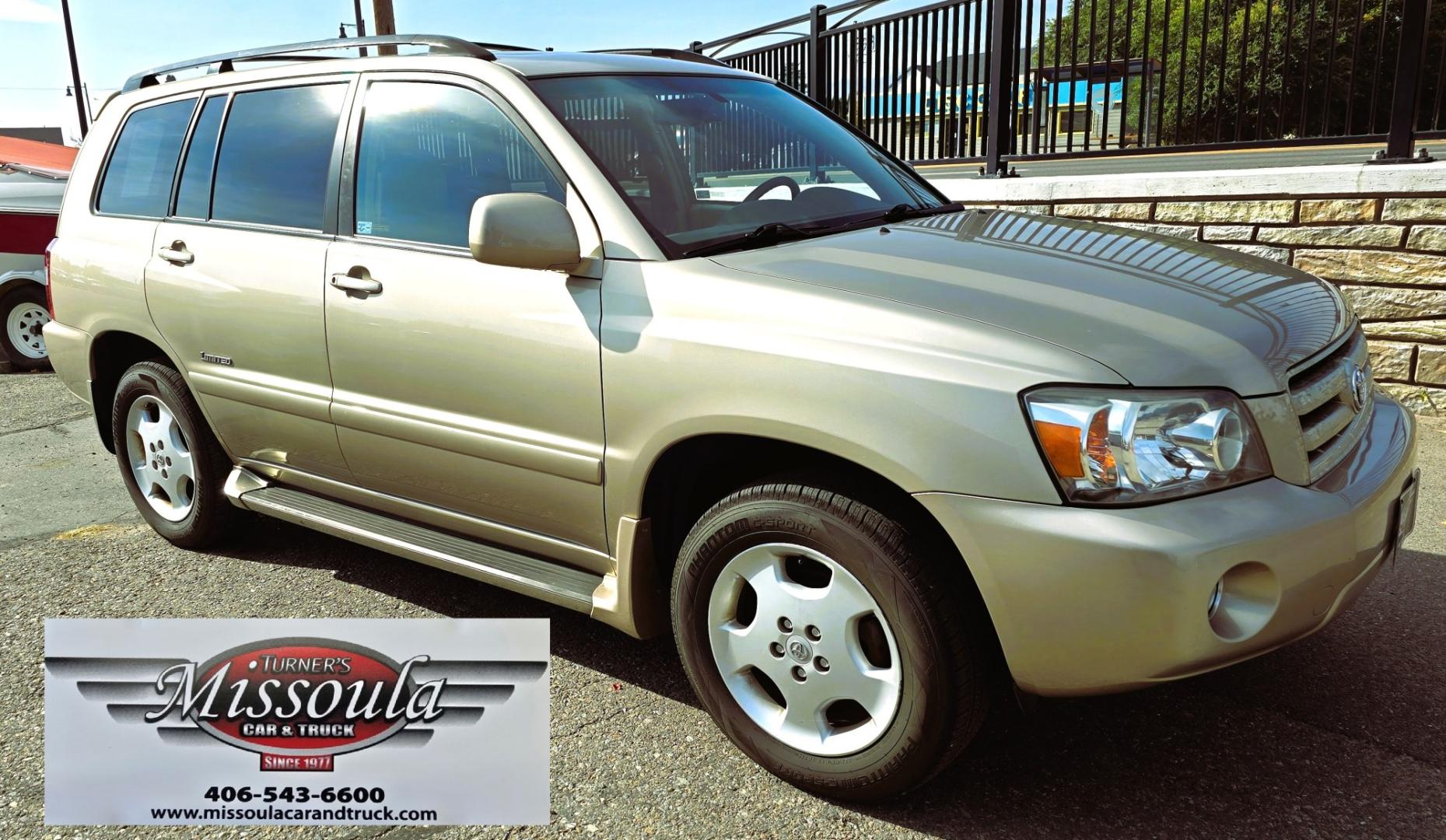 2007 Gold /Tan Toyota Highlander Limited V6 4WD (JTEEP21A970) with an 3.3L V6 DOHC 24V engine, 5A OD transmission, located at 450 N Russell, Missoula, MT, 59801, (406) 543-6600, 46.874496, -114.017433 - Excellent Condition. 2 Owner Toyota Highlander Limited AWD SUV with a Clean Title and Carfax. 3.3L V6 Engine. Automatic Transmission. Excellent Tires. Power Heated Front Seats. Sunroof. Air Conditioning Blows Cold and Heater Blow Hot. Cruise Control. Tilt Steering. Running Boards AM FM CD- Photo#7
