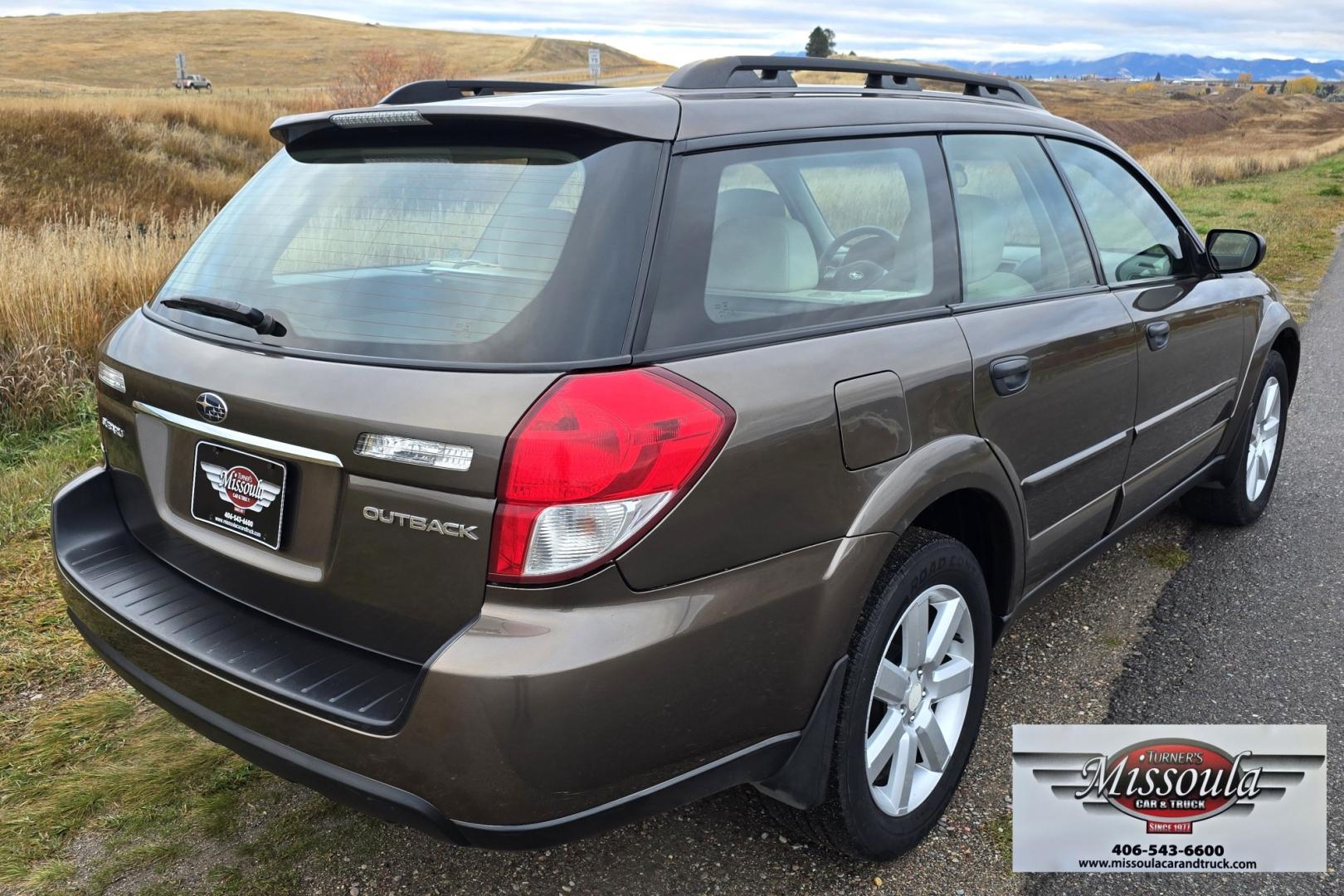 2009 Green /Tan Subaru Outback 2.5i (4S4BP61C497) with an 2.5L H4 SOHC 16V engine, 4 Speed Automatic transmission, located at 450 N Russell, Missoula, MT, 59801, (406) 543-6600, 46.874496, -114.017433 - The most popular car in Missoula. AWD and Dependable. 2.5L H4 Engine. Automatic Transmission. Heated Seats for those long Montana Winters. Power Drivers Seat. Ice Cold Air Conditioning. AM FM CD Player. Cruise Control. Back Seats for down for lots of room for your snowboard. We Finance through l- Photo#9