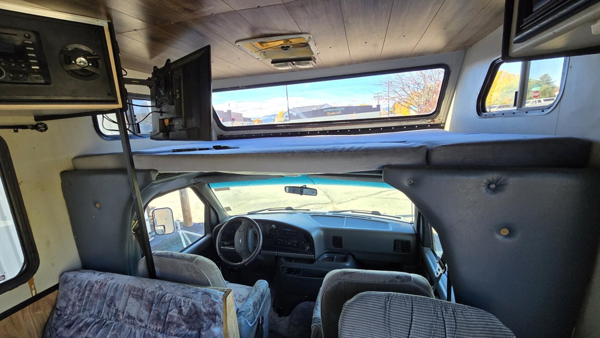 1993 White /Brown Ford Econoline E350 (1FDKE30GXPH) with an 7.5L V8 OHV 16V engine, Automatic transmission, located at 450 N Russell, Missoula, MT, 59801, (406) 543-6600, 46.874496, -114.017433 - Not Perfect but with these Miles, this Motor-home is a Steal! You read that right. Under 40K Miles. 7.5L V8 Engine. Like New Michelin Tires all around. RV was just winterized. Plumbing seems good. Electrical works on plug in. Fridge will run on electric or propane(hasn't been tested). Bed in front h- Photo#16
